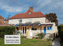 Load image into Gallery viewer, CANOFIX Door Canopy - Bracket Size 1500mm (Projection from the wall)