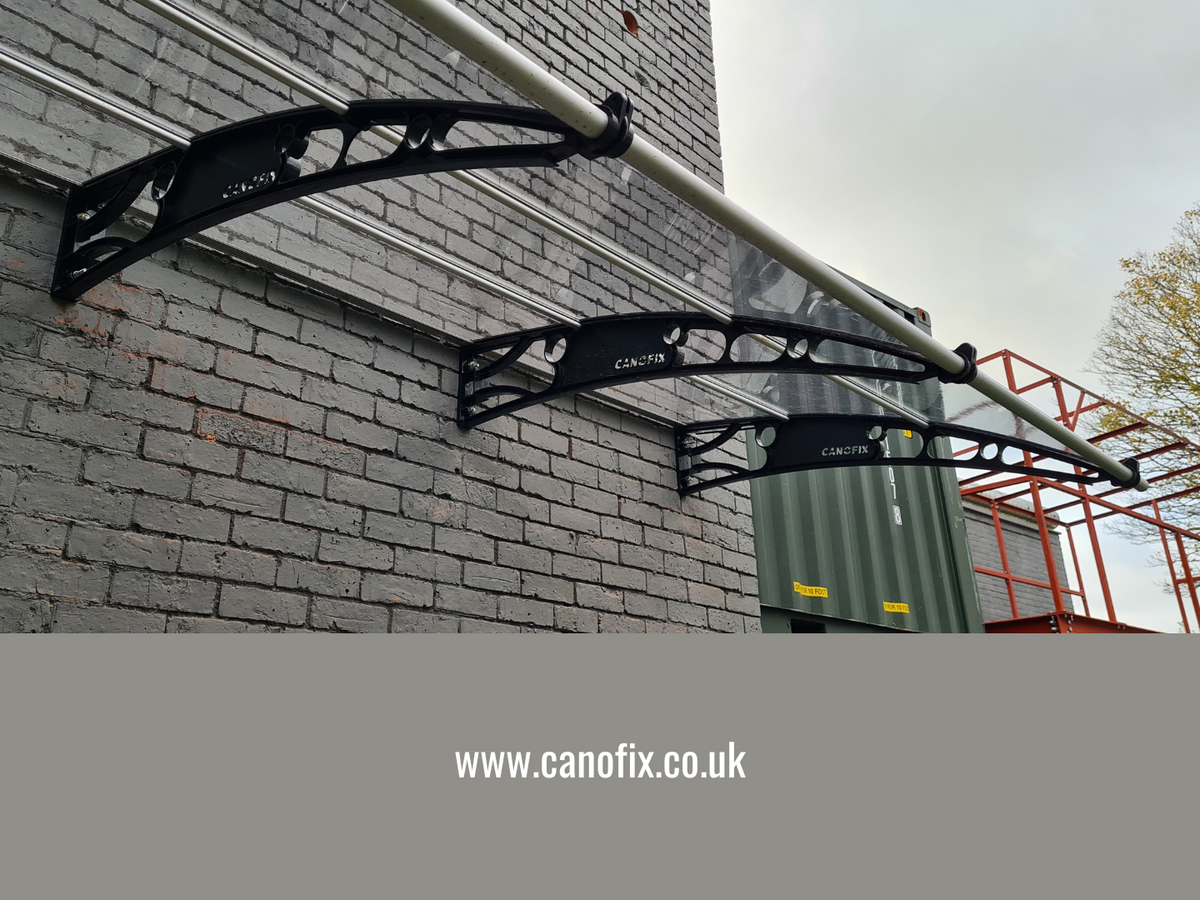 CANOFIX Polycarbonate Canopy: 1500mm Bracket – Canofix Door Canopy