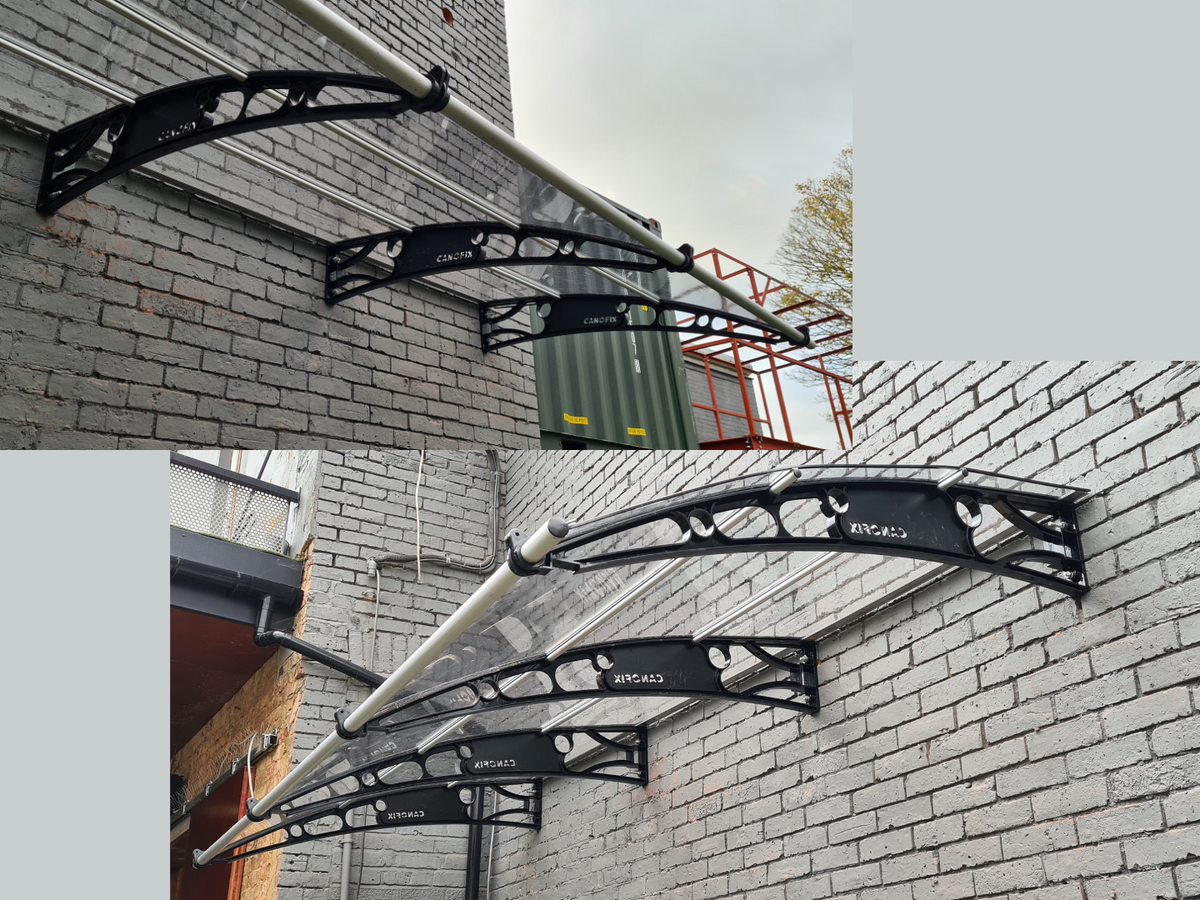 CANOFIX Polycarbonate Canopy: 1500mm Bracket – Canofix Door Canopy