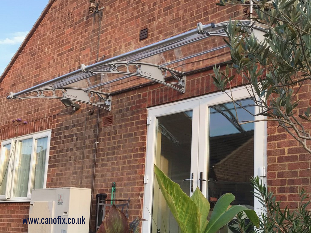 CANOFIX Polycarbonate Door Canopy: 1500mm Bracket – Canofix Door Canopy
