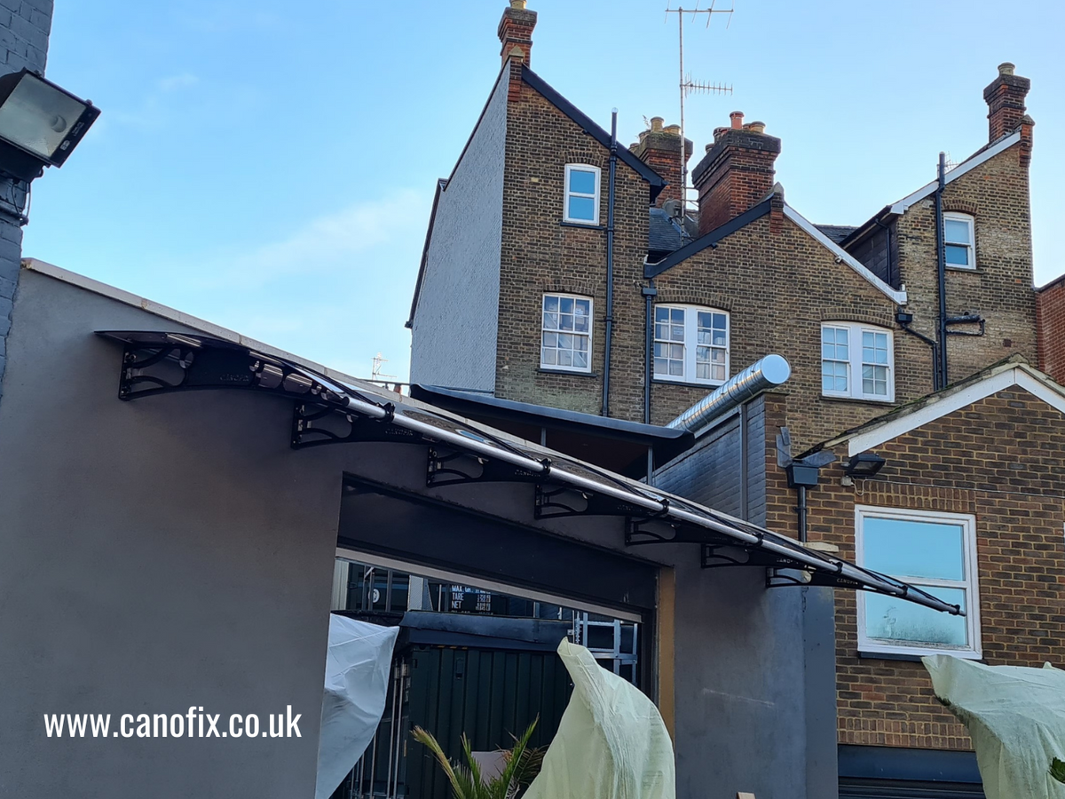 CANOFIX Polycarbonate Door Canopy: 1500mm Bracket – Canofix Door Canopy