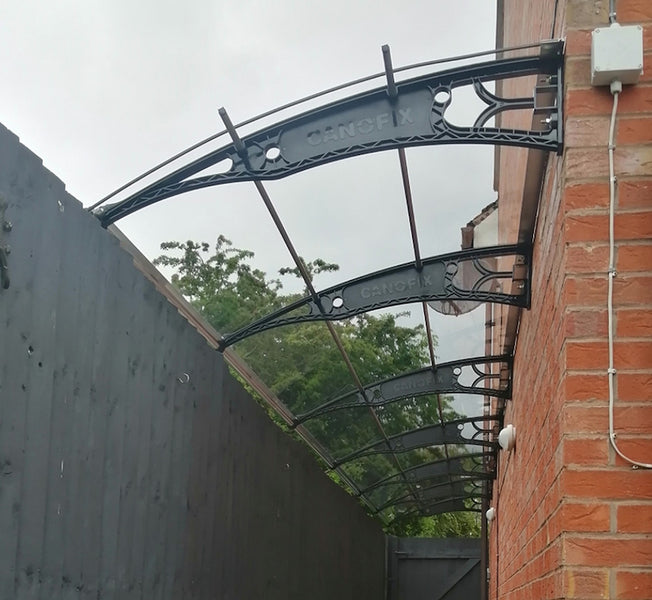 Long enough Canofix Door Canopy to cover the whole sideway up to 30 metre long!