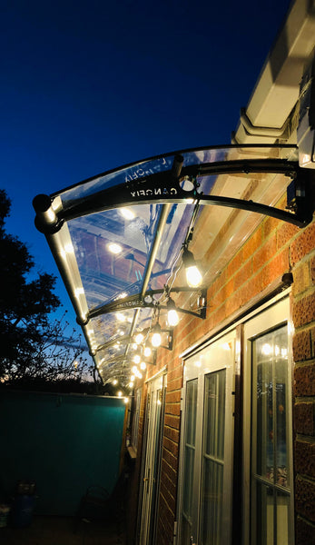🌟✨ Step into a wonderland at night with CANOFIX's long covered walkway canopies. 🚶‍♂️🌌