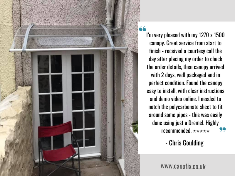 A customer's 5-star Review on the CANOFIX Canopy