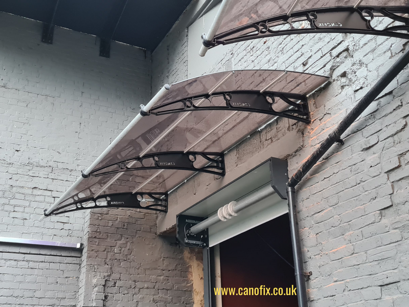 CANOFIX Canopy with Black Bracket and Bronze Sheet