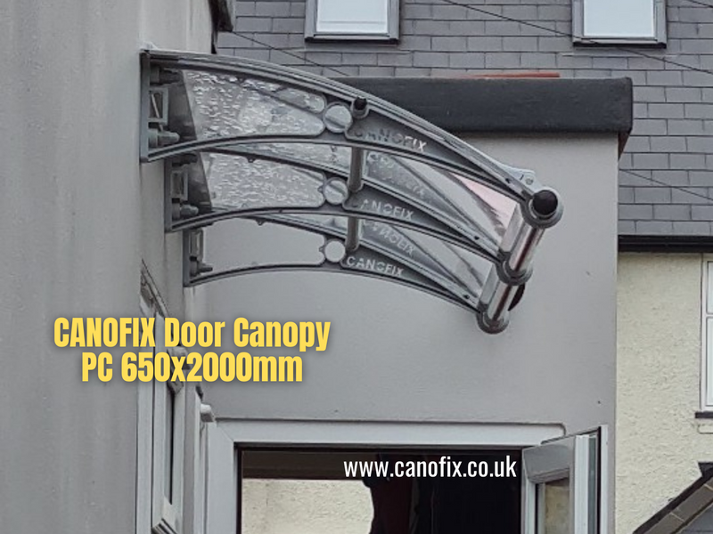 CANOFIX Door Canopy: 650mm projection by 2000mm width