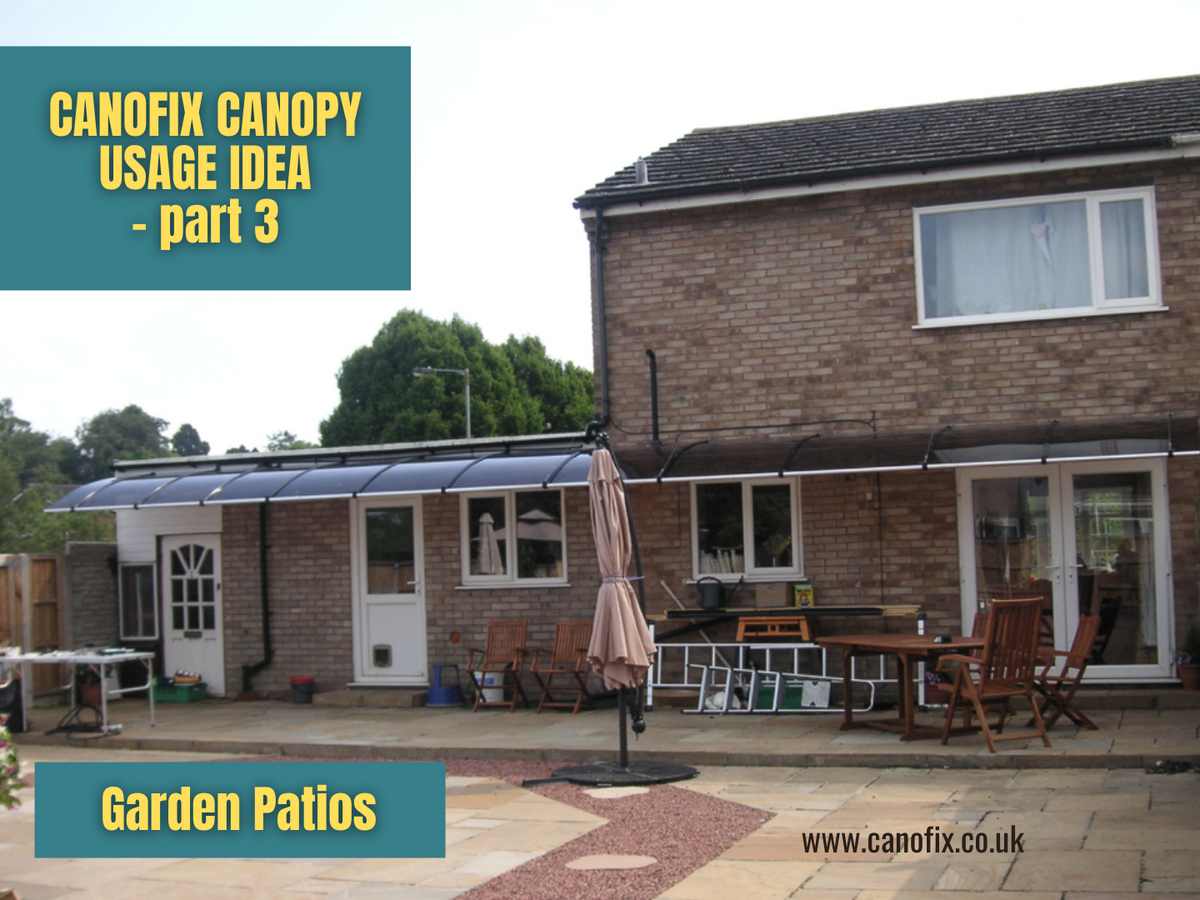 12 Metres CANOFIX Canopy For Your Garden Patio – Canofix Door Canopy