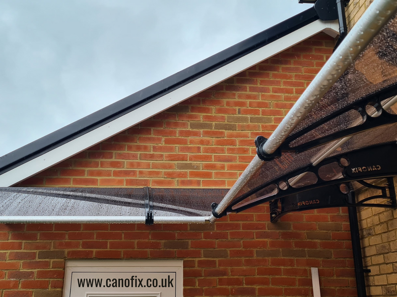 Two CANOFIX Canopies Are Connected in L-Shape.