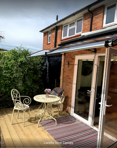 Enjoy Extra Space in front of Garden Doors with CANOFIX Door Canopy!